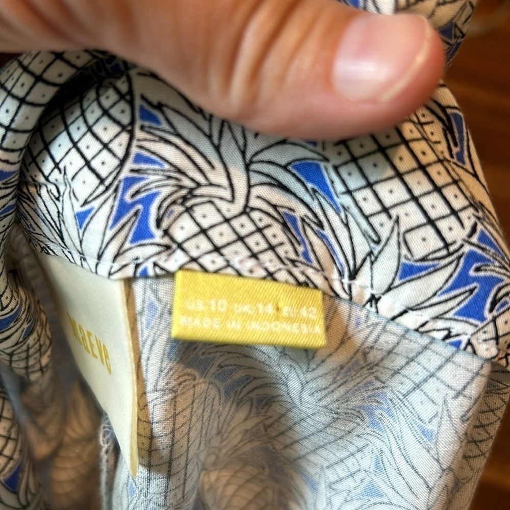 Anthropologie Maeve Imelda Pineapple Print Ruffle Short - Picture 6 of 7
